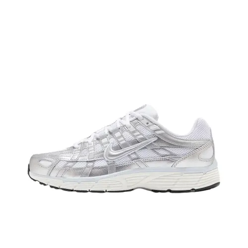 Nike P 6000 White Blue Tint Sail Metallic Silver Women's