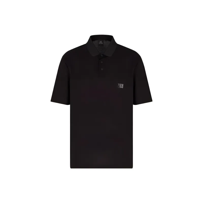 ARMANI EXCHANGEAE SS25 Polo Shirt Men's Black-0