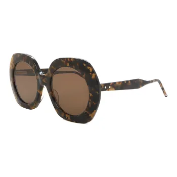 THOM BROWNE· Plastic Round Sunglasses Women's Tortoiseshell