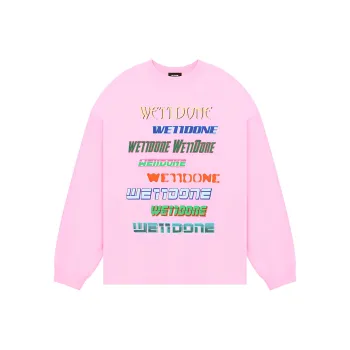 WE11DONE Sweatshirt Unisex Pink