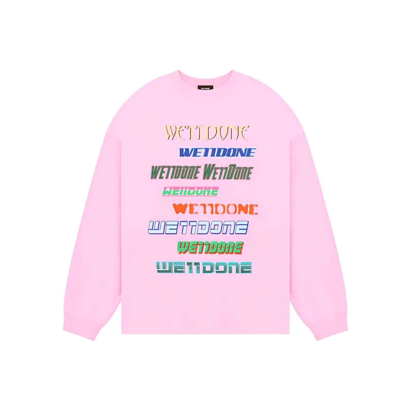 WE11DONE Sweatshirt Unisex Pink-0
