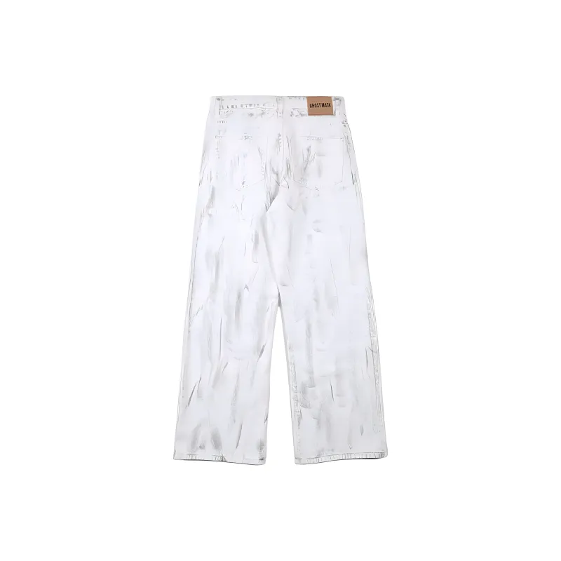 Ghost Mask Jeans Unisex White-1