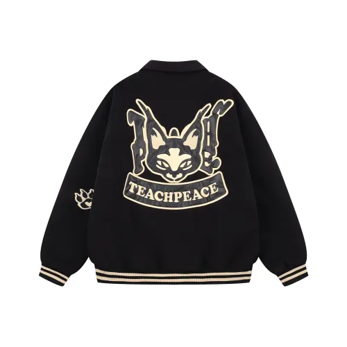 Teach Peace Loose Fit Jacket Unisex Black
