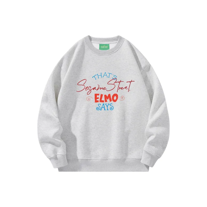 SESAME STREET Sweatshirt Thickened And Fleece Lined Optional Unisex-11