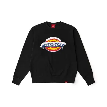 Dickies Front Large Logo Crew Neck Sweatshirt Black DK0A884C Unisex