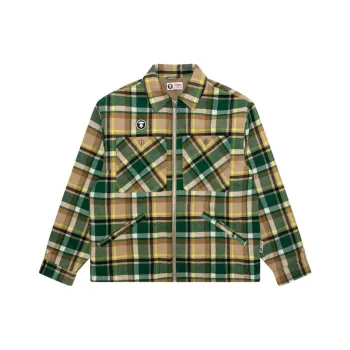 Aape Check print Zip up Shirt