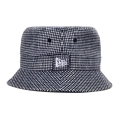 New Era Polyester Acrylic Sheep Wool Bucket Hats Unisex Black White