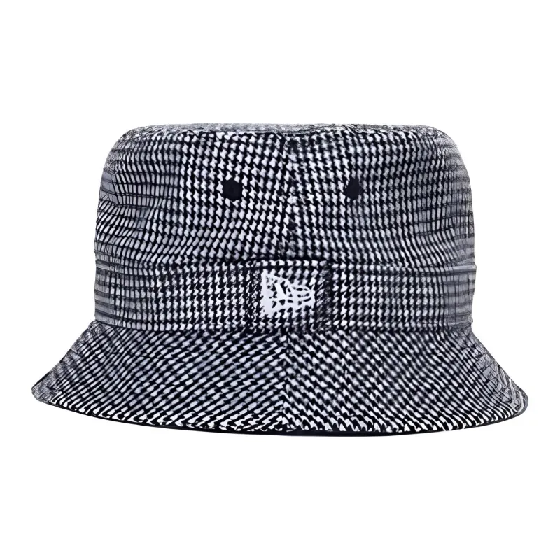 New Era Polyester Acrylic Sheep Wool Bucket Hats Unisex Black White-0