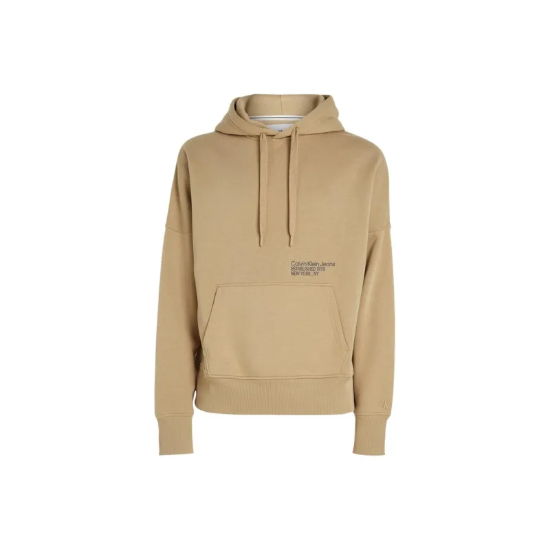 Calvin Klein Layered Address Hwk Drawstring Hoodie-0