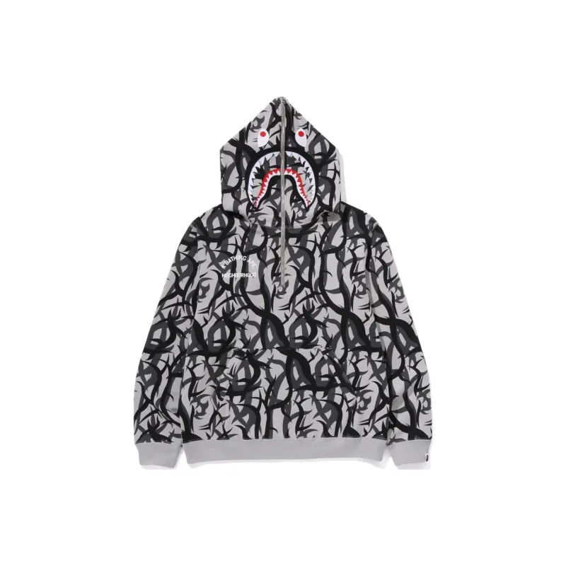 Bape Trial Camo Two Face Half Zip Pullover Hoodie-0