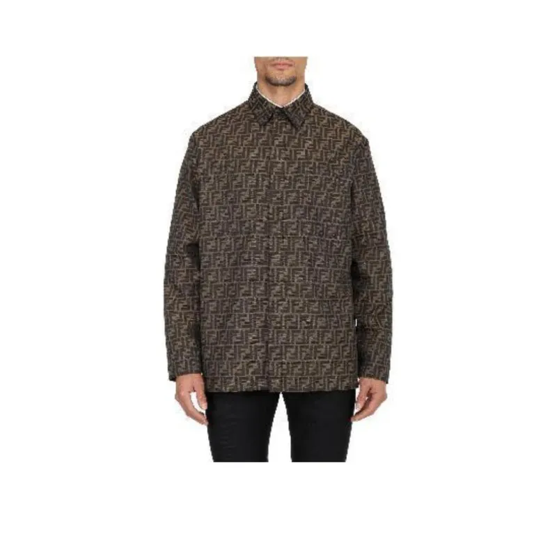 FENDI All Over Monogram Jacquard Overshirt-0