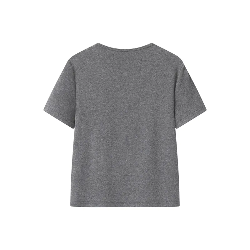 Ning Cai Yuer T Shirt Women's Gray-1