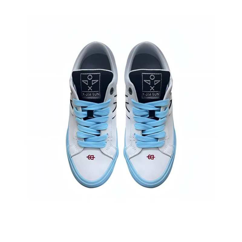 X JIMSUN Coverage, Cushioning, And Breathability Low Top Skateboard Shoes Unisex The Blue Of The Sky-2
