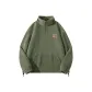 [Double-Sided Fleece-Lined]Palm Green (Warm Brown Smile Chest Logo)