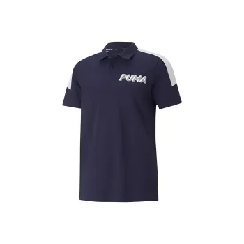 PUMA Polo Shirts Men Tweed Blue