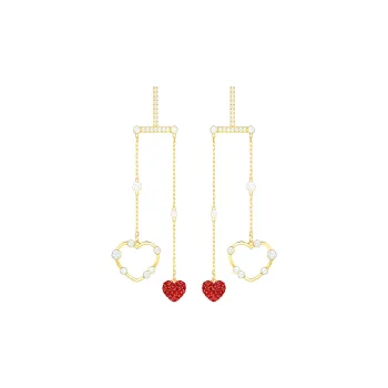Swarovski OXO Stud Earrings Women's Red