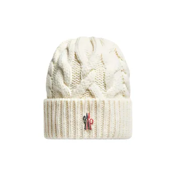 Moncler Logo Embroidered Knit Beanie