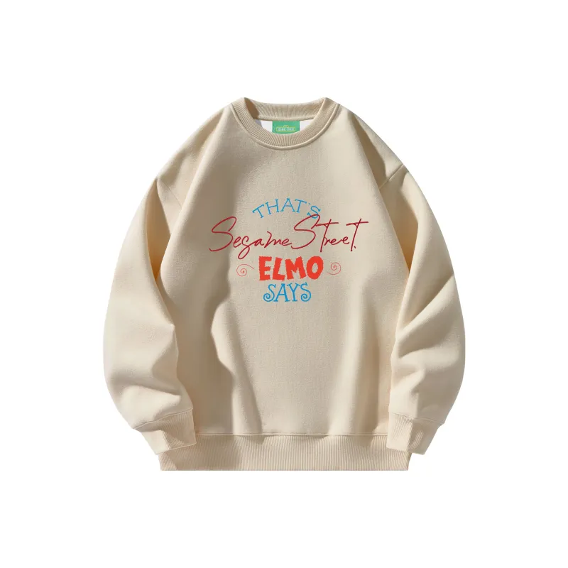 SESAME STREET Sweatshirt Thickened And Fleece Lined Optional Unisex-8