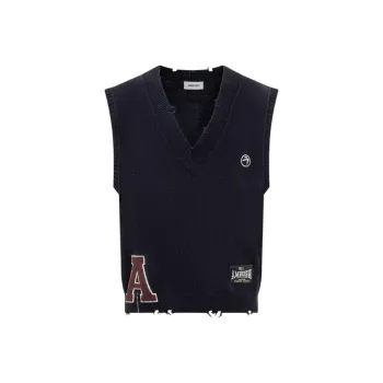 AMBUSH Logo Patch Raw Edge Knitted Vest