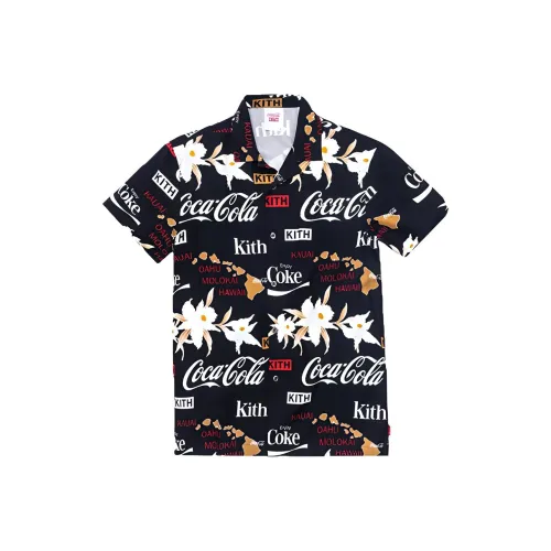KITH X Coca Cola Hawaiian Camp blu Up