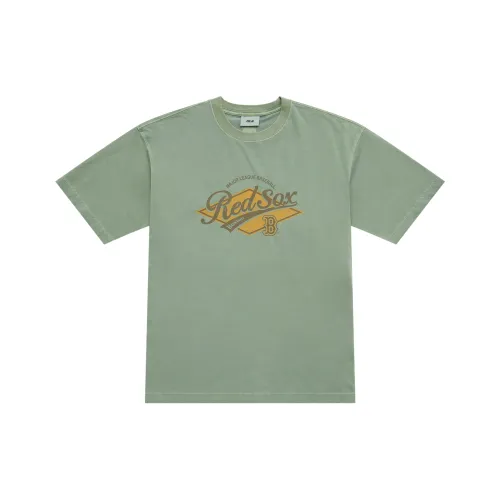 MLB Preppy Style Collection Basic Boston Red Sox SS25 T Shirt Unisex Khaki