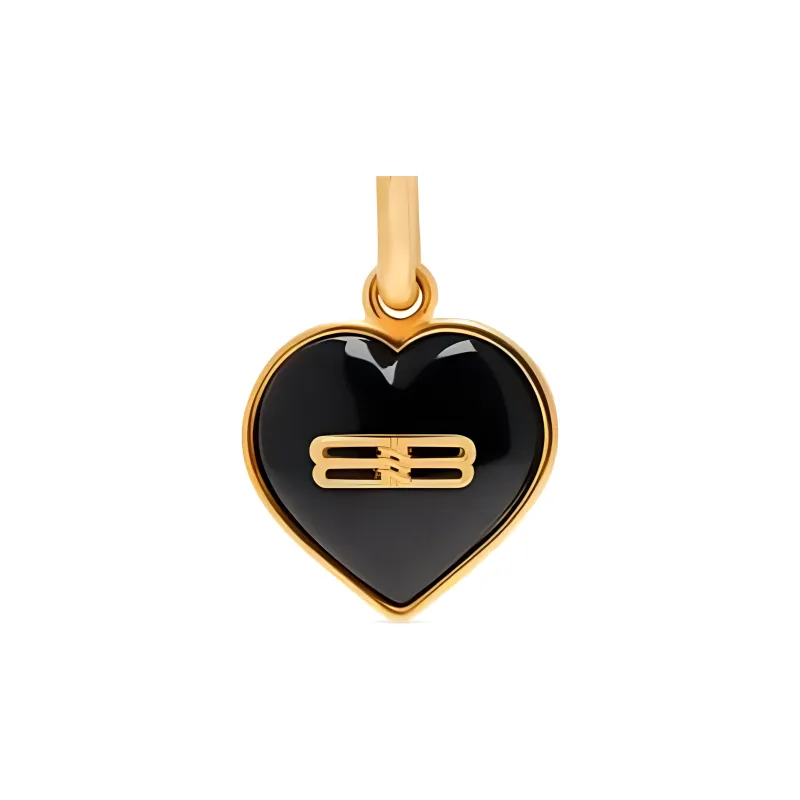 Balenciaga Brass Earrings Women's Black-2