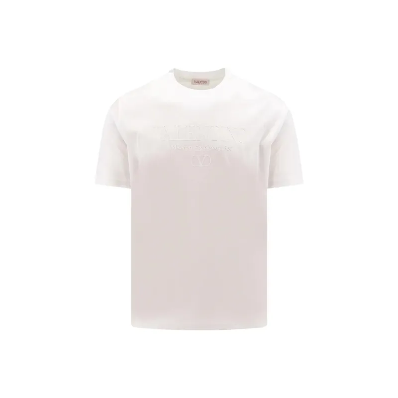 Valentino Garavani Logo Printed Crew Neck T Shirt-0