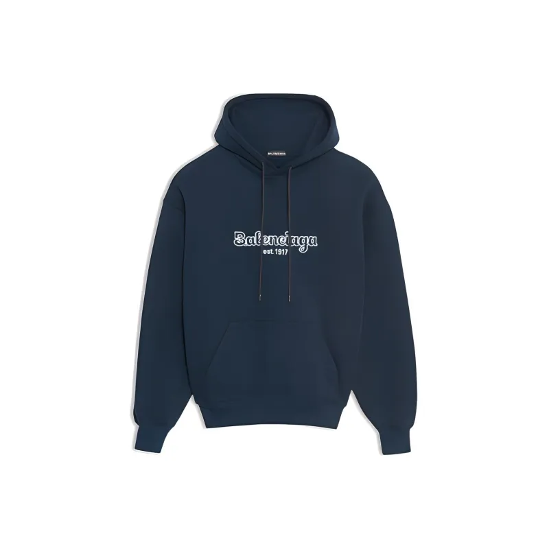 Balenciaga White Logo Hoodie-0