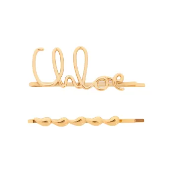 Chloé Logo Plaque Hair Clips