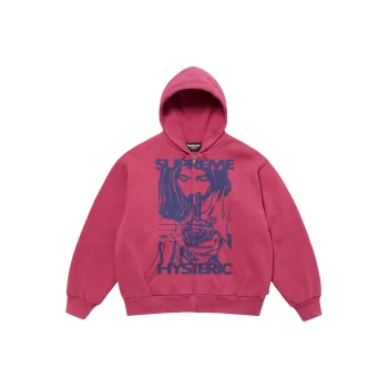Supreme Hysteric Glamour Thermal Lined Zip Up Hooded Sweatshirt