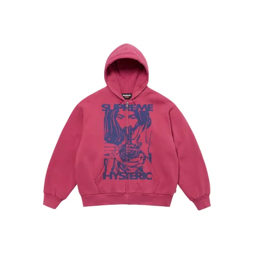 Supreme Hysteric Glamour Thermal Lined Zip Up Hooded Sweatshirt