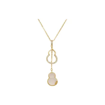 Bubble Scallops Chalcedony Jade Necklaces Women's