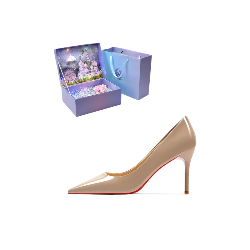 ROBINHOOD Castle Exclusive 3D Box Slim Heel High Heels Women's-21