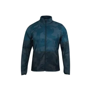 Lululemon Active Jackets Men Lake Blue Geographic Camouflage Silver Reflective