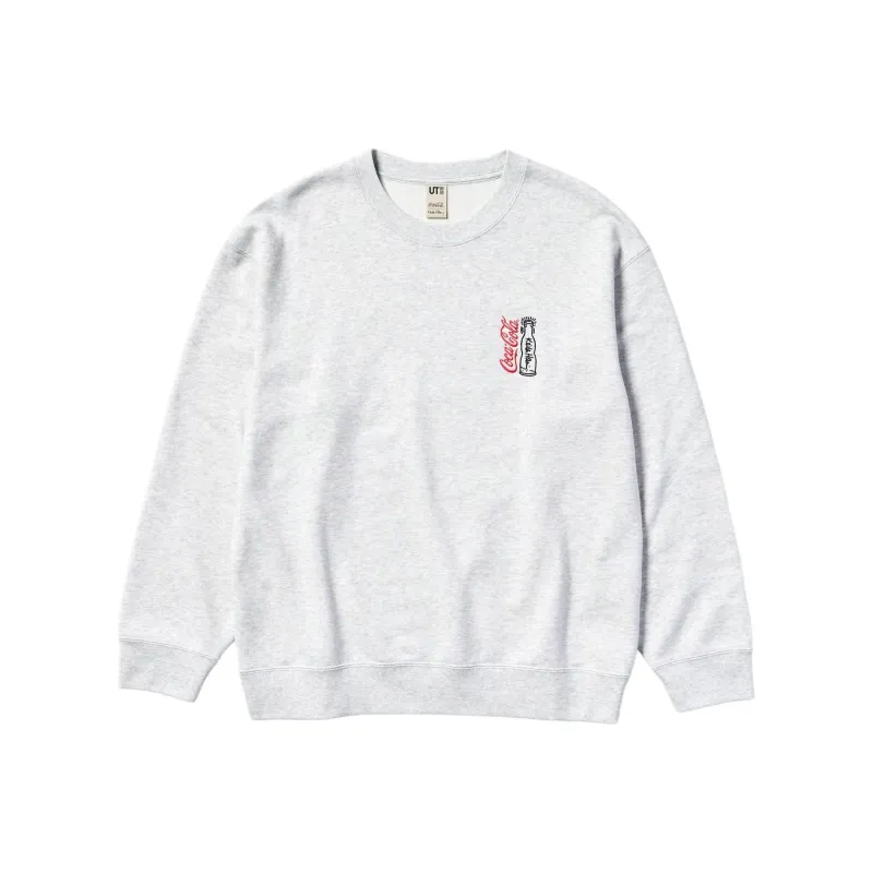 Keith Haring X Coca cola X UNIQLO Keith Haring X Coca Cola Collaboration Sweatshirts Unisex Gray-0