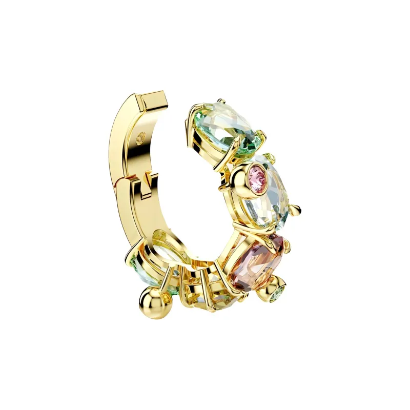 Swarovski Crystal, Gold Plated Clip On Earrings Unisex Multicolor-2