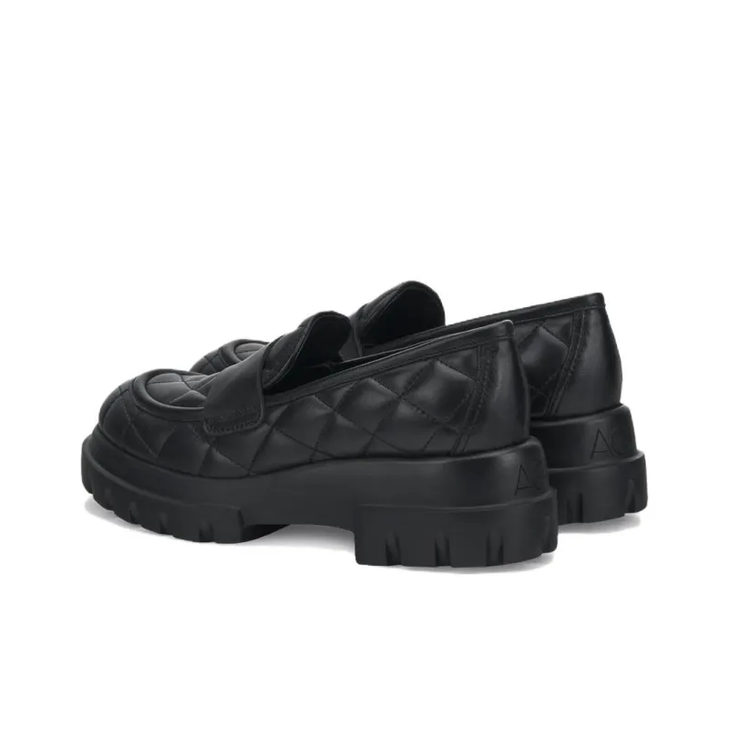 AGL CELESTE MATELASSE Loafers 6cm Women's Black-2