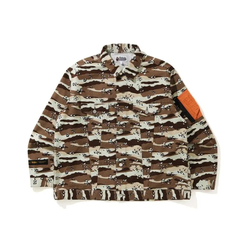Bape Desert Camo Loose Fit Trucker Jacket-0