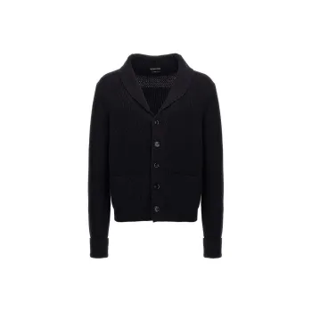 TOM FORD Ribbed-Knit Shawl Cardigan