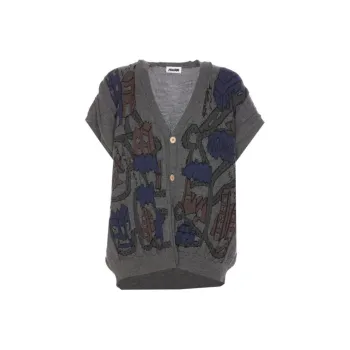 Magliano Graphic Detailed Sleeveless Knitted Vest
