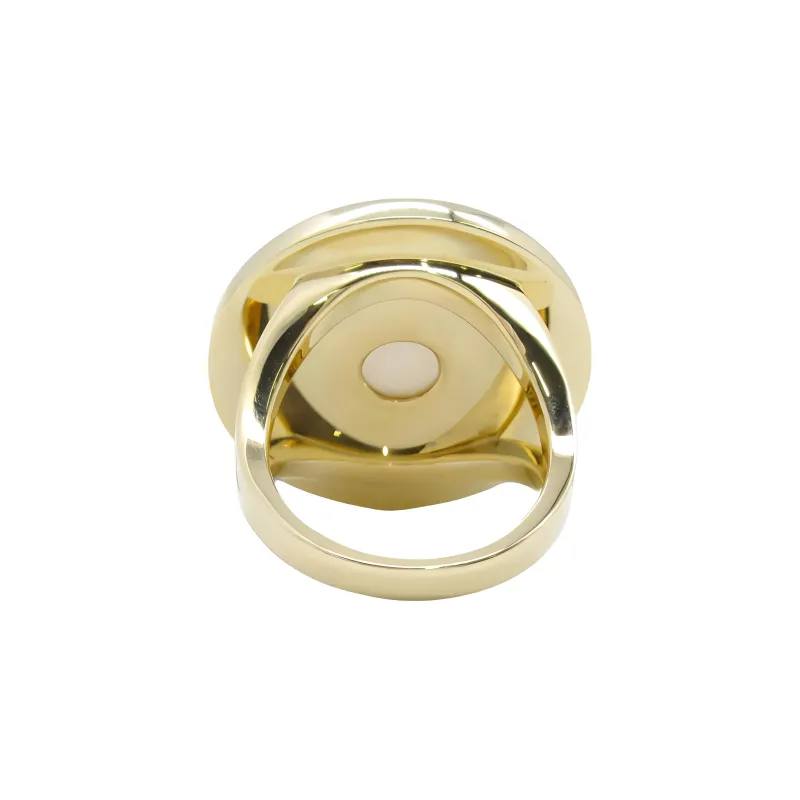 BVLGARI Mother Of Pearl 18K Gold Rings Women's Gold-1