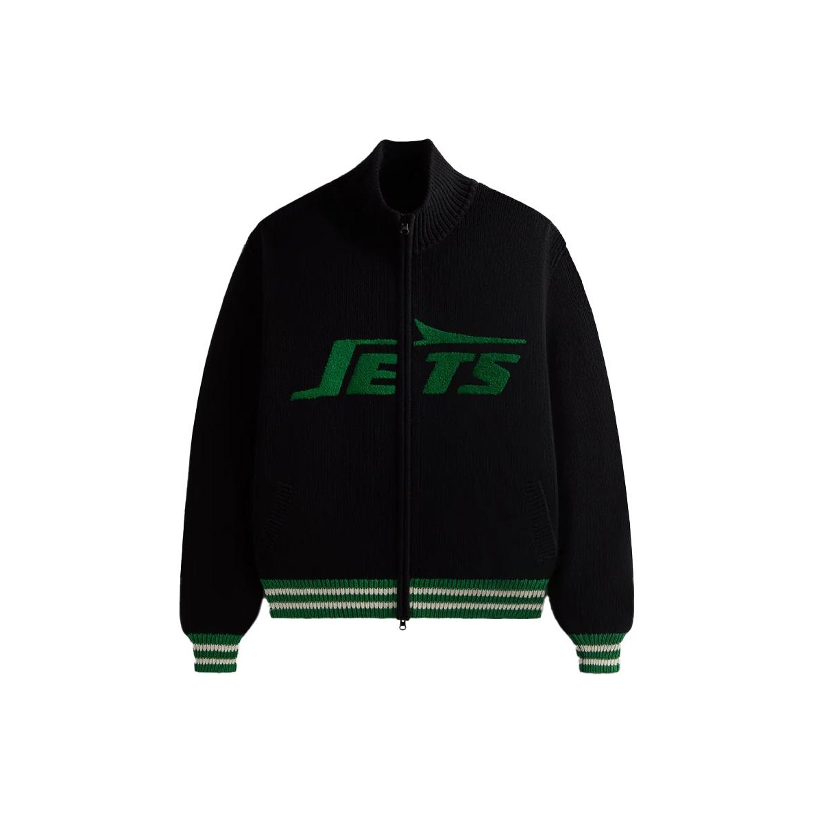 ☆ KITH x ‘47 NFL JETS hoodie コラボパーカー ☆ Kith x NFL 47 Jets Quarter Zip Anorak With Hood Black Men's