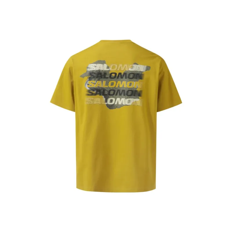 SALOMON T Shirts Men Mustard-1