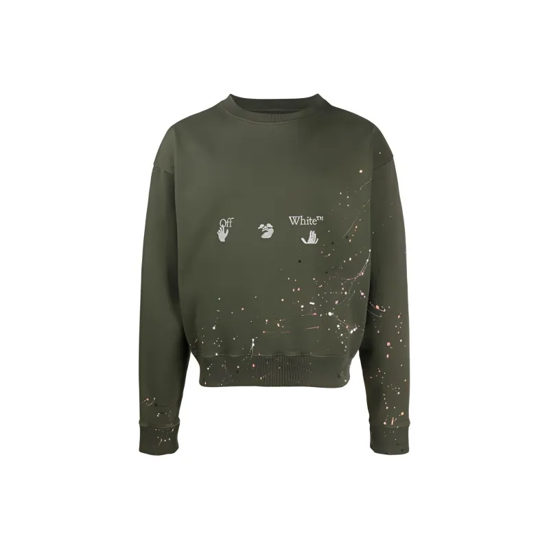 OFF WHITE SS21 Sweatshirts Men Green-0