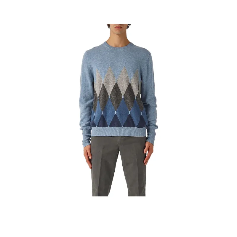 BALLANTYNE Diamond-pattern V-neck Sweater-0