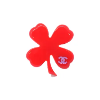 CHANEL 2004 Clover Cc Brooch Pin