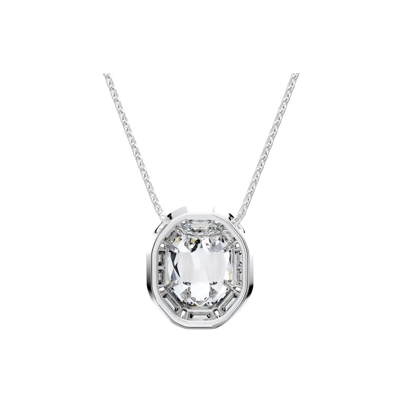 Swarovski Mesmera Crystal Rhodium plated Zirconia Necklaces Women's Silver-2