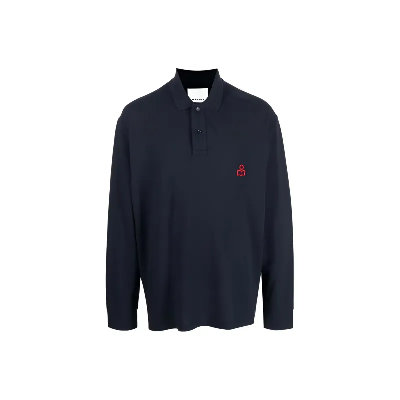 ISABEL MARANT Embroidered logo Polo Shirt-0