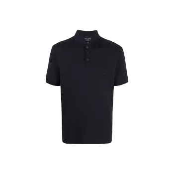 GIORGIO ARMANI Stretch Cotton Piqué Polo Shirt