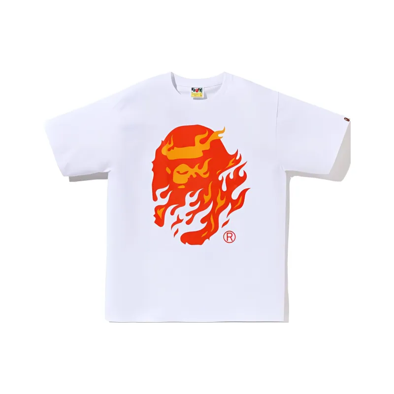 A BATHING APE Flame Ape Head Tee-2